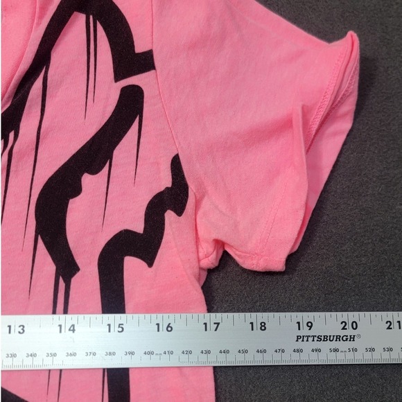 Fox Racing Womens XL Pink V-Neck T-Shirt Graphic Top - Picture 6 of 8
